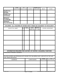 Form 1F-P-082 Matrimonial Action Information - Hawaii, Page 3
