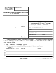 Form 1F-P-1053 Proposed Order Regarding Supervised Visitation - Hawaii, Page 2
