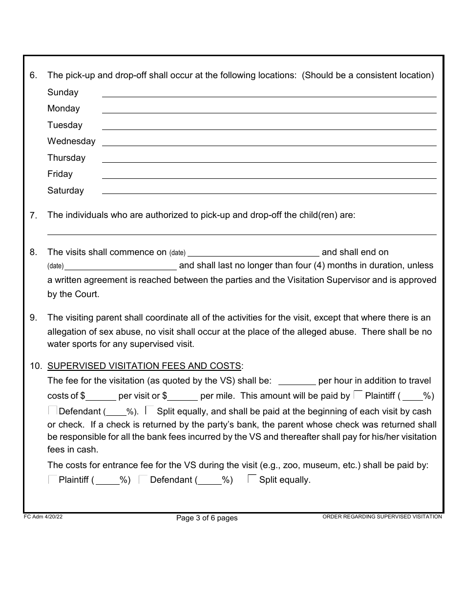 Form 1f P 1053 Download Fillable Pdf Or Fill Online Proposed Order Regarding Supervised 2077