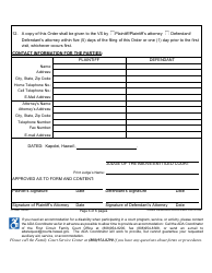 Form 1F-P-1053 Proposed Order Regarding Supervised Visitation - Hawaii, Page 7