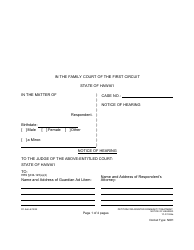 Form 1F-P-1026A Proposed Notice of Hearing - Hawaii, Page 2