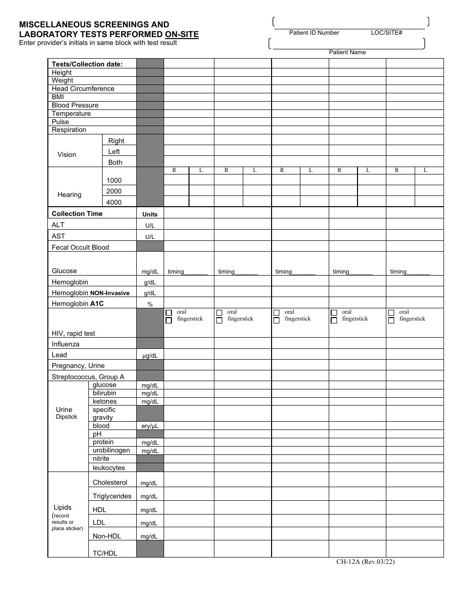 Form CH-12 - Fill Out, Sign Online and Download Printable PDF, Kentucky ...