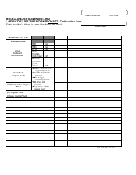 Form CH-12 Miscellaneous Screenings and Laboratory Tests Performed - Kentucky, Page 2