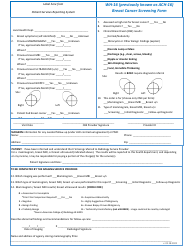 Form WH-16 Breast Cancer Screening Form - Kentucky