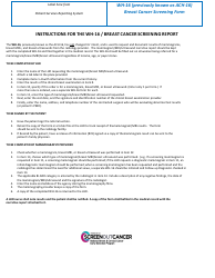Form WH-16 Breast Cancer Screening Form - Kentucky, Page 2