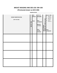 Form WH-100 Breast Imaging and Cbe Log - Kentucky, Page 2