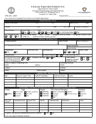 Document preview: Form EPID200 Kentucky Reportable Disease Form - Kentucky