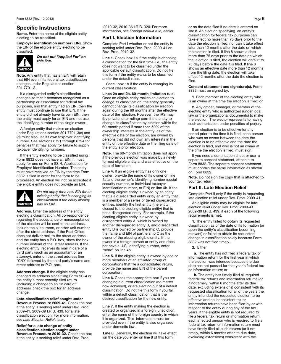IRS Form 8832 Entity Classification Election, Page 7