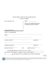 Form 2F-P-527 Order Authorizing Emergency Examination and Treatment - Hawaii