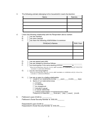 Form 2F-P-466 Ex Parte Petition for an Hrs 586 Temporary Restraining Order - Hawaii, Page 2
