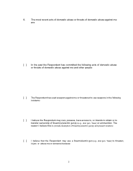 Form 2F-P-466 Ex Parte Petition for an Hrs 586 Temporary Restraining Order - Hawaii, Page 3