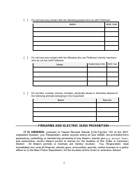 Form 2F-P-468 Temporary Restraining Order - Hawaii, Page 4