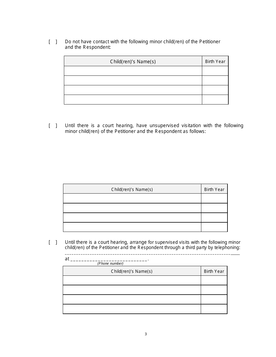 Form 2F-P-473 Temporary Restraining Order - Hawaii, Page 3