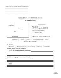 Document preview: Form 2F-P-475 Motion to Amend/Dissolve Hrs 586 Protective Order - Hawaii