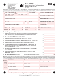 Form AU-736 Motor Vehicle Fuels Tax Refund Claim - Motor Bus, Taxicab, and Livery - Connecticut