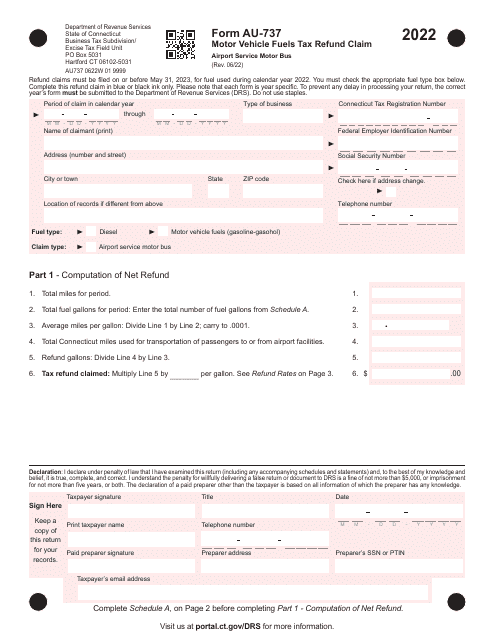 Form AU-737 2022 Printable Pdf