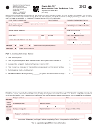 Form AU-737 Motor Vehicle Fuels Tax Refund Claim - Airport Service Motor Bus - Connecticut