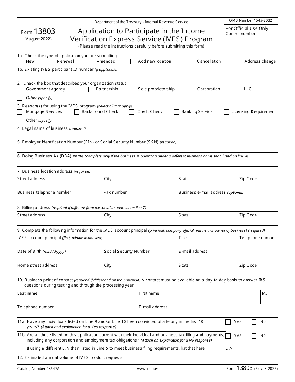 Ives Transcript IRS Form 13803 Download Fillable PDF or Fill Online Application to ...