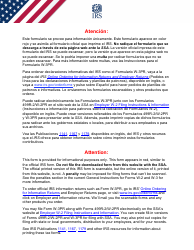 IRS Formulario W-3PR Informe De Comprobantes De Retencion Transmittal of Withholding Statements (Puerto Rican Spanish)