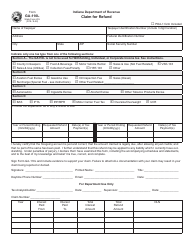 Form GA-110L (State Form 615) Claim for Refund - Indiana