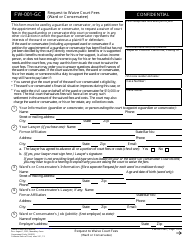 Form FW-001-GC Request to Waive Court Fees (Ward or Conservatee) - California