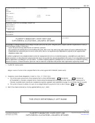 Form UD-101 Plaintiff&#039;s Mandatory Cover Sheet and Supplemental Allegations - Unlawful Detainer - California