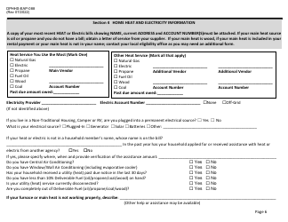 Form DPHHS-EAP-088 Low Income Home Energy Assistance Program (Liheap), Low Income Home Water Assistance Program (Lihwap), and Weatherization Application - Montana, Page 6