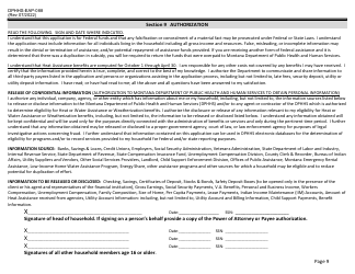 Form DPHHS-EAP-088 Low Income Home Energy Assistance Program (Liheap), Low Income Home Water Assistance Program (Lihwap), and Weatherization Application - Montana, Page 9