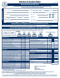 Form 22-13228 &quot;Non-resident License Order Form&quot; - South Carolina