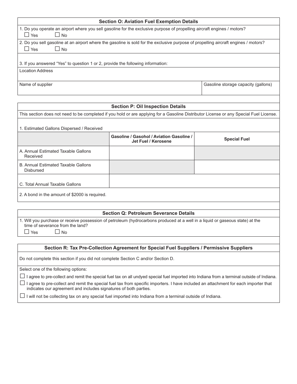 Form FT-1 (State Form 46297) Fuel Tax License Registration Application - Indiana, Page 7