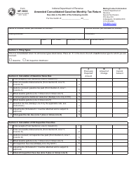 Document preview: Form MF-360X (State Form 49875) Amended Consolidated Gasoline Monthly Tax Return - Indiana