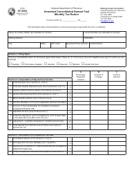 Form SF-900X (State Form 47737) Amended Consolidated Special Fuel Monthly Tax Return - Indiana
