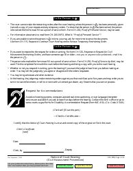 Form CH-109 Notice of Court Hearing - California, Page 3