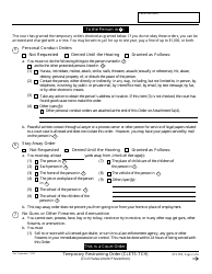 Form CH-110 Temporary Restraining Order - California, Page 2