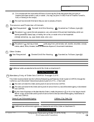Form CH-110 Temporary Restraining Order - California, Page 3