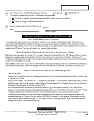 Form CH-110 Temporary Restraining Order - California, Page 4