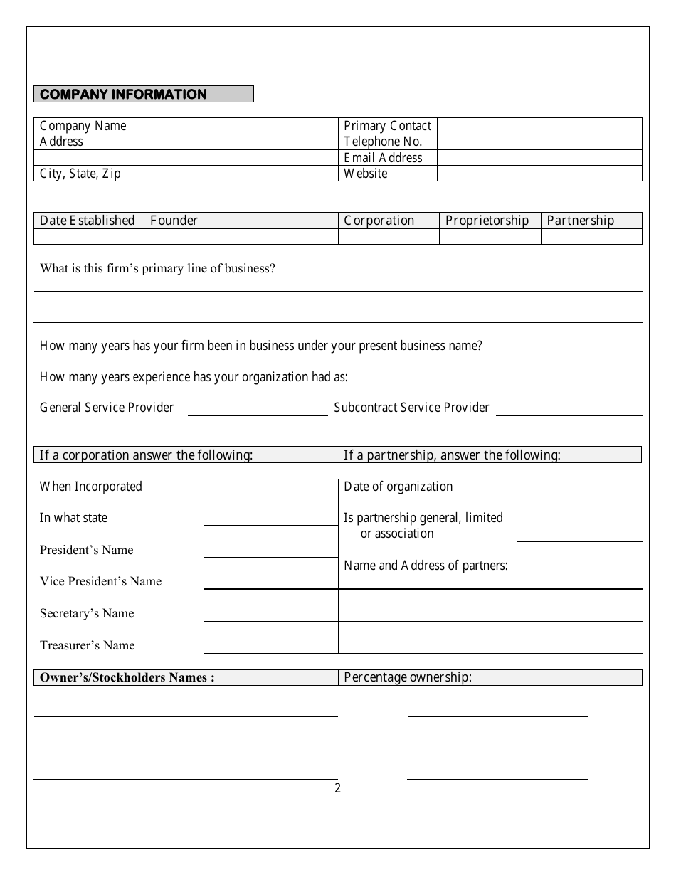 Prequalification Application for on the Job Training (Ojt) Supportive Services - New Hampshire, Page 2