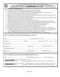 Document preview: Application to Temporarily Transfer a Commercial Striped Bass Permit or Allocation-Itq Fishery (Atlantic & Chesapeake Bay) - Maryland, 2023