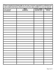 Form FS-5111 Producer Application - Organic Certification Program - Oklahoma, Page 2