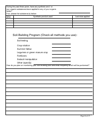 Form FS-5111 Producer Application - Organic Certification Program - Oklahoma, Page 8
