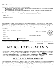 Form 1B Verified Complaint for Possession of Real Property (Violation of Obligations of Tenancy or Other Grounds for Eviction - Residential Property) - Washington, D.C., Page 3
