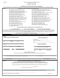 Document preview: Form MVR-33A Military/Veteran's Registration Plate Application - North Carolina