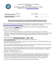 Document preview: Initial Order and Notice of Service and Mediation Procedures - Washington, D.C.