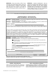Form 12 Parking Infraction Notice - Ontario, Canada (English/French), Page 2