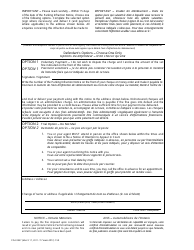 Form 13 Parking Infraction Notice - Ontario, Canada (English/French), Page 2
