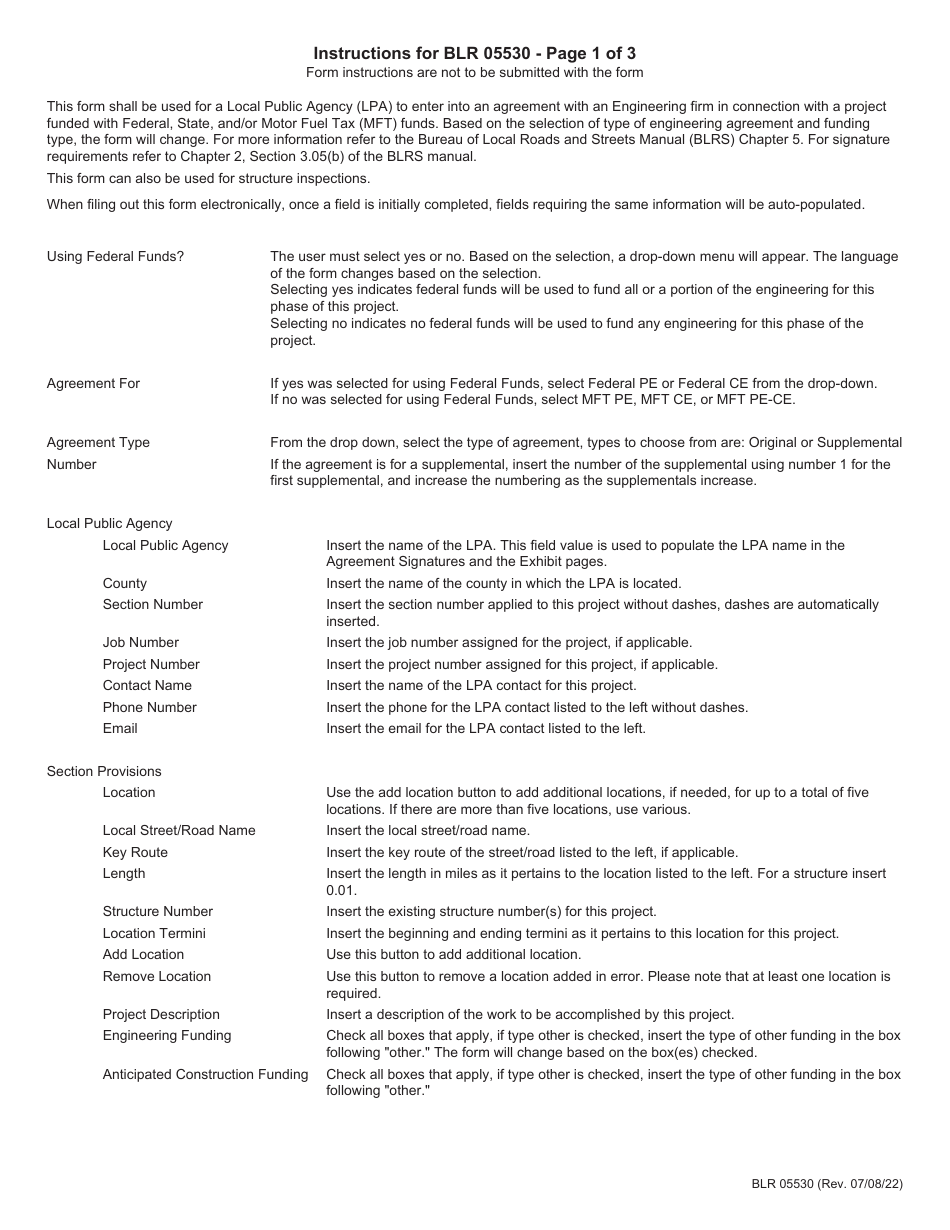 Form BLR05530 Local Public Agency Engineering Services Agreement - Illinois, Page 3