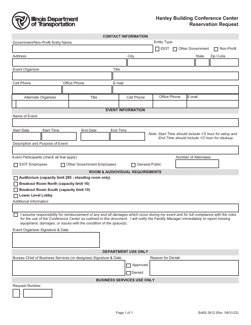 Form BoBS2912  Printable Pdf