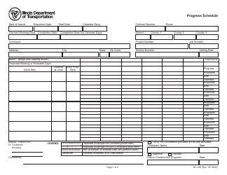 Form BC255 Progress Schedule - Illinois