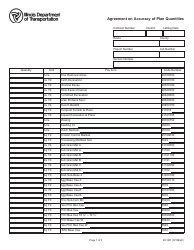 Document preview: Form BC981 Agreement on Accuracy of Plan Quantities - Illinois