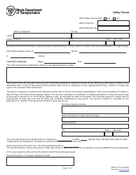 Form OPER1113 Utility Permit - Illinois
